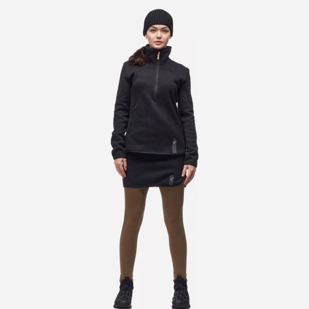 Black Women's Quarter-Zip Sweatshirt